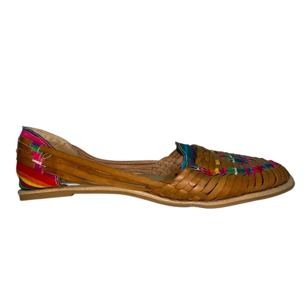Arte Sanias Chavez Multicolor Sarape Huarache Sandals Women’s Size 10